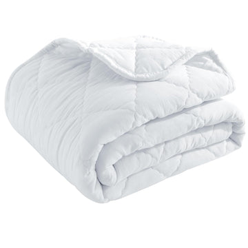 Toddler Quilt 39x47, Microfiber Baby Quilt for Crib, White