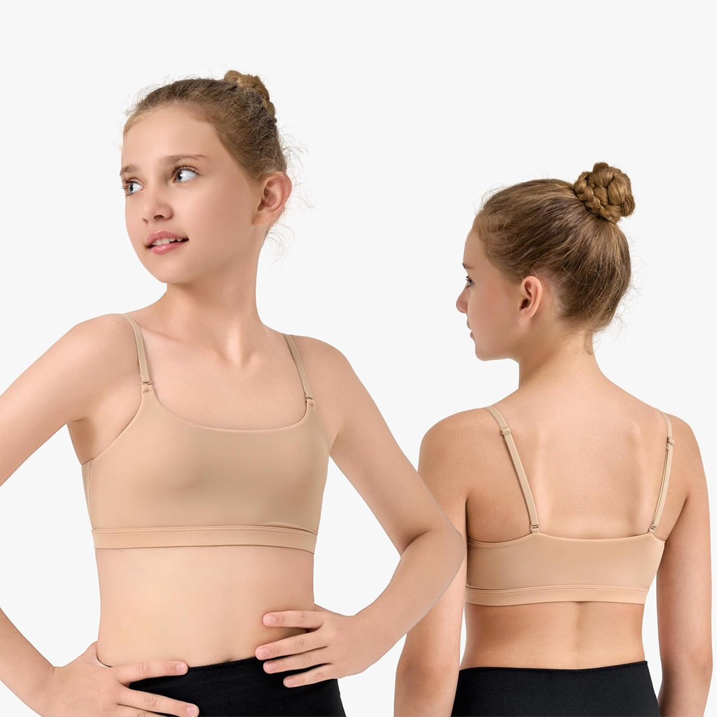 Gymnastic Ballet Sport Bras for Girls Nude Training Bra for Teen