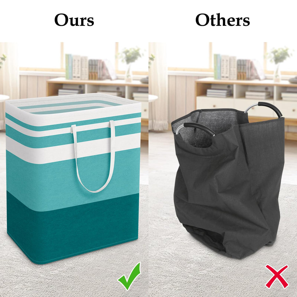 Basket Hamper, 125L Collapsible Clothes Storage, Green