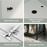 Modern Floor-Standing Bathroom Vanity with Ceramic Vessel Sink