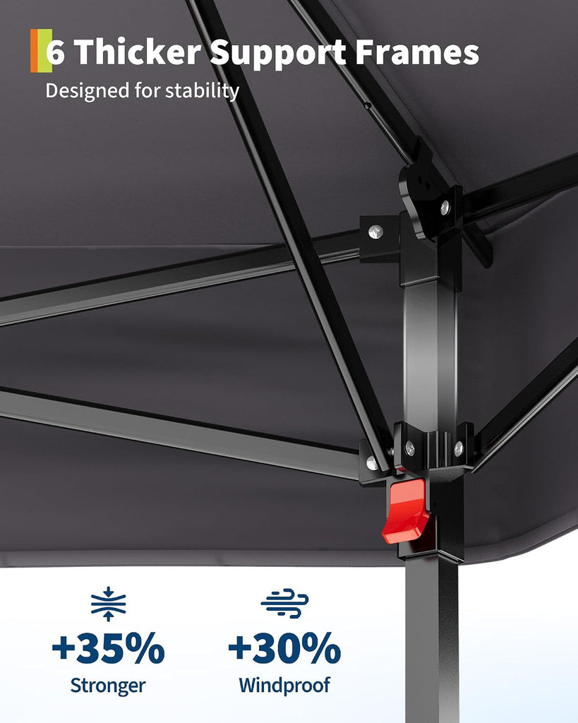 11'x11 Pop-Up Gazebo, Instant Outdoor Canopy Tent with Mosquito Nettings, Durable Steel Frame, Water