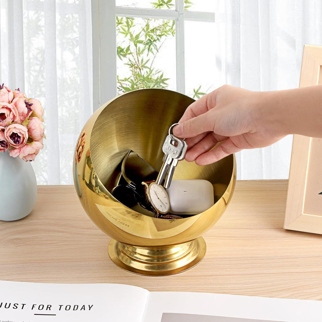 Key Bowl for Entryway Table Gold Bowl Decor Catch All Bowl for Key