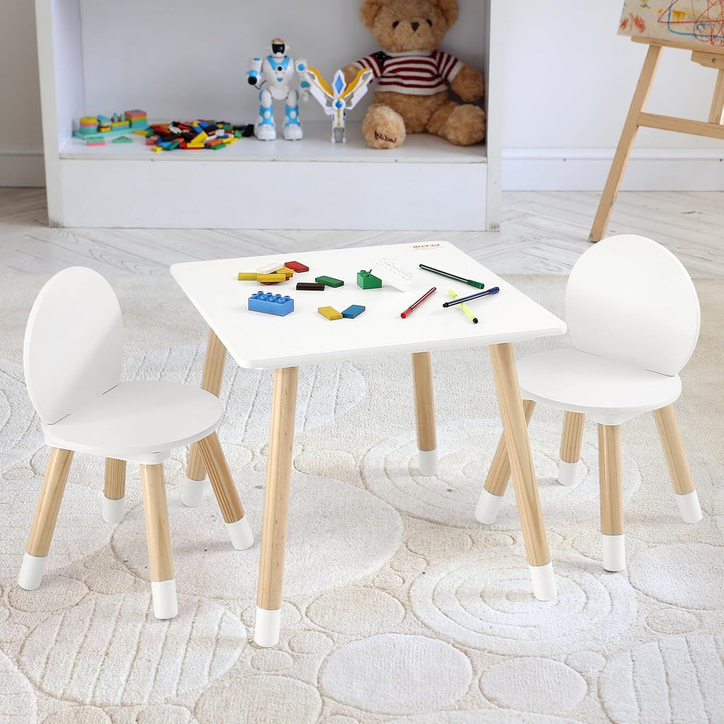 Kids Table and Chairs, Toddler Table and Chair Set, Children Wooden Multi-Activity Table for Play, Art, Craft