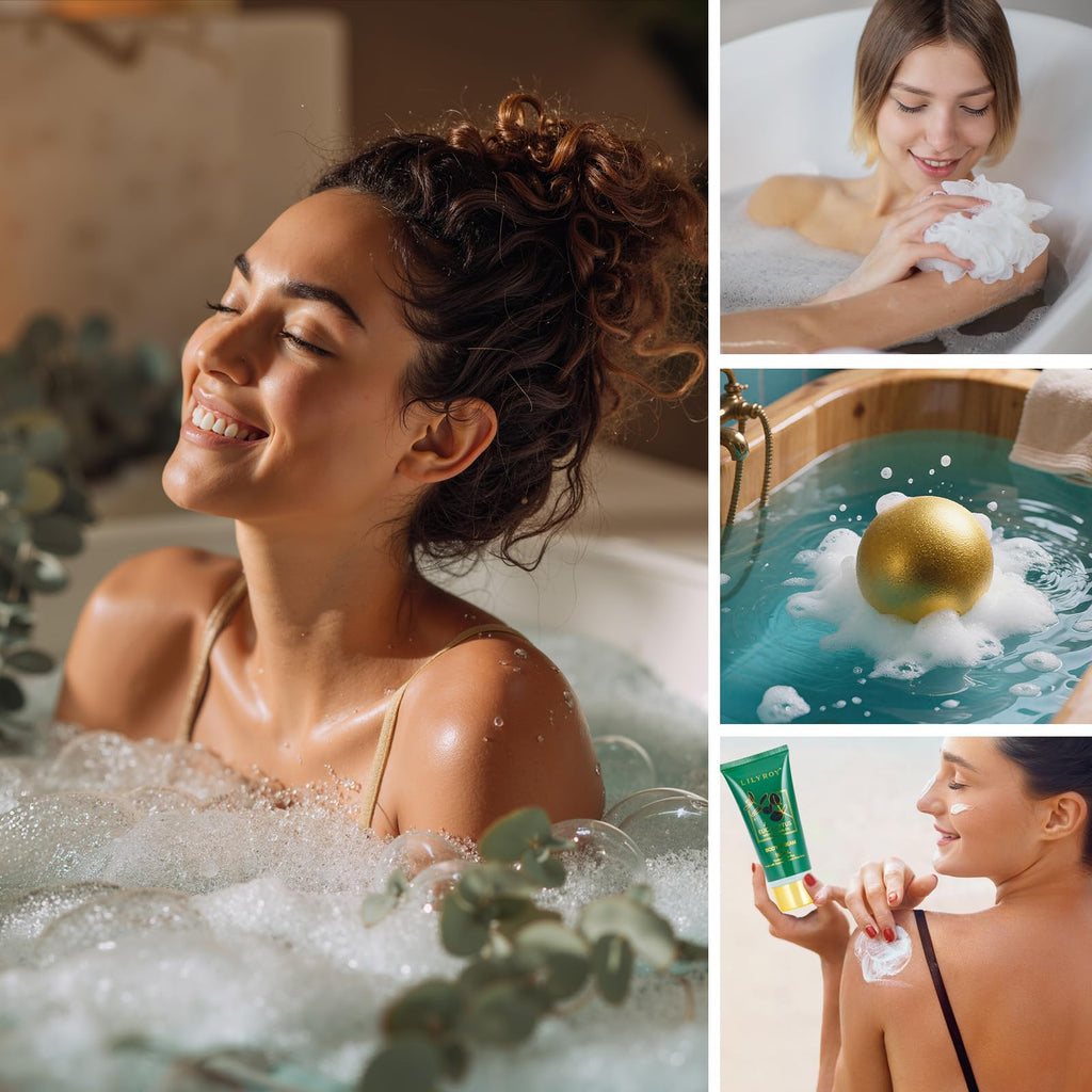 Eucalyptus Spa Gifts Set Bath Kit, Perfect Spa Gift Baskets for Women & Men