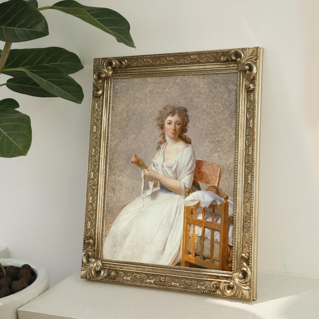Antique Silver Ornate Canvas Frame for 12x16 Modern Coastal Painting