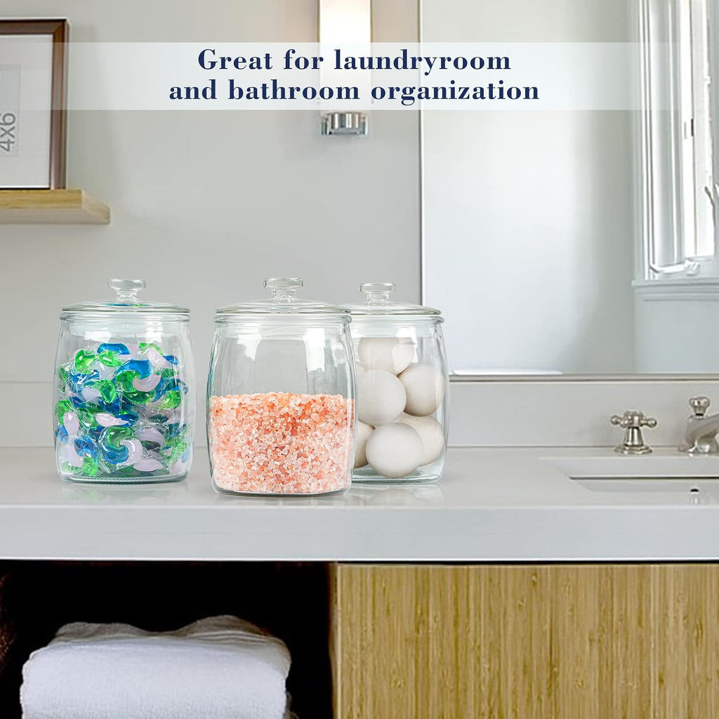 Cookie Jar, Half Gallon Glass Jars with Lids, Candy Jar - Set of 2