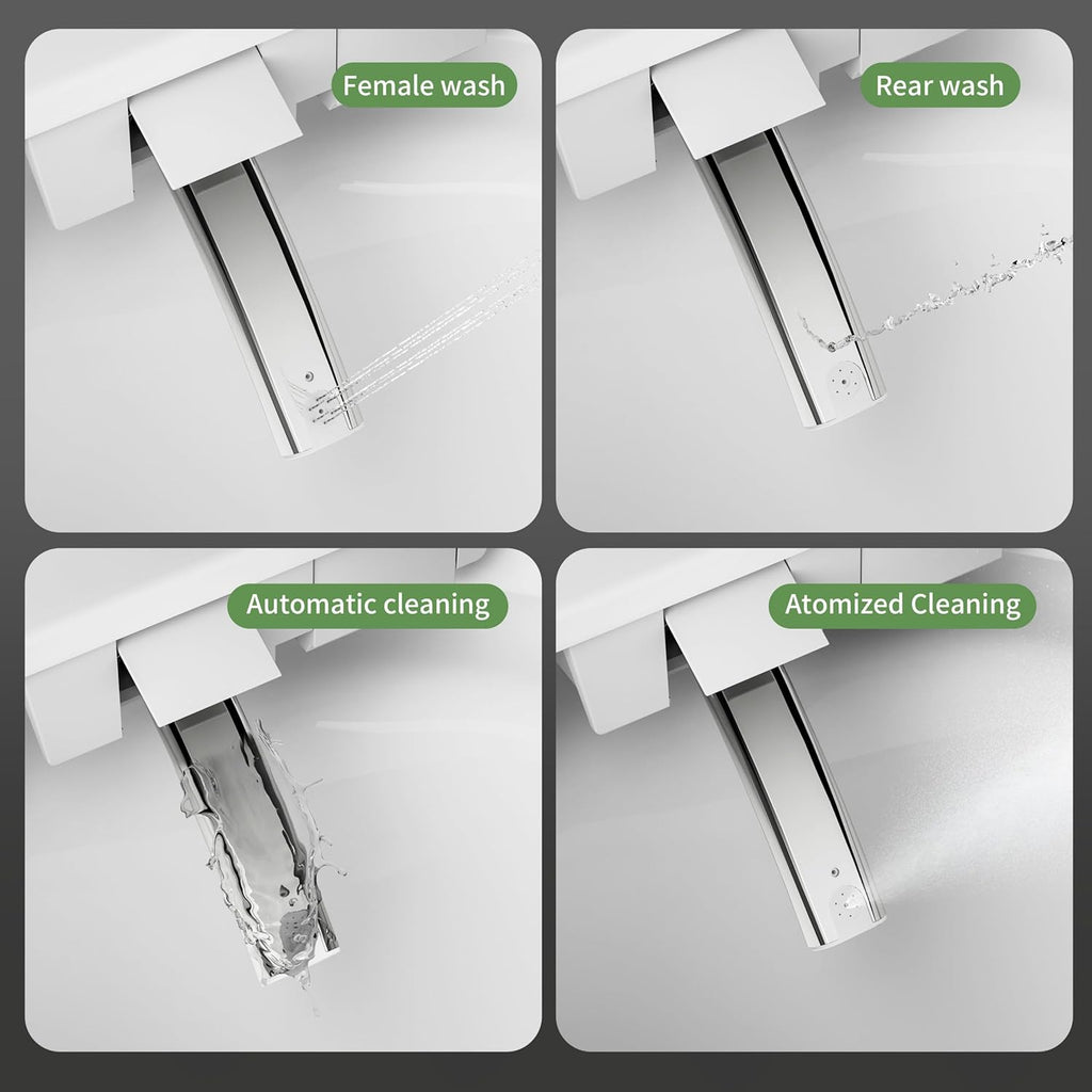 Tankless Smart Toilet with Integrated Bidet, One Piece Elongated Intelligent Toilet with Heated Seat & Child Mode