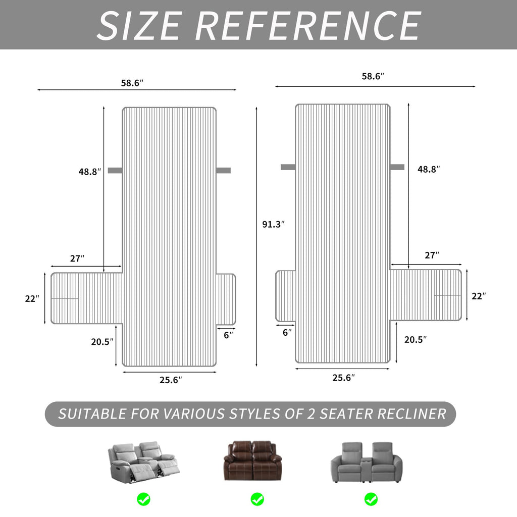 Waterproof Recliner Couch Cover Non-Slip Reclining Couch Covers Faux Fur Soft Thick Washable Recliner Sofa Covers 3