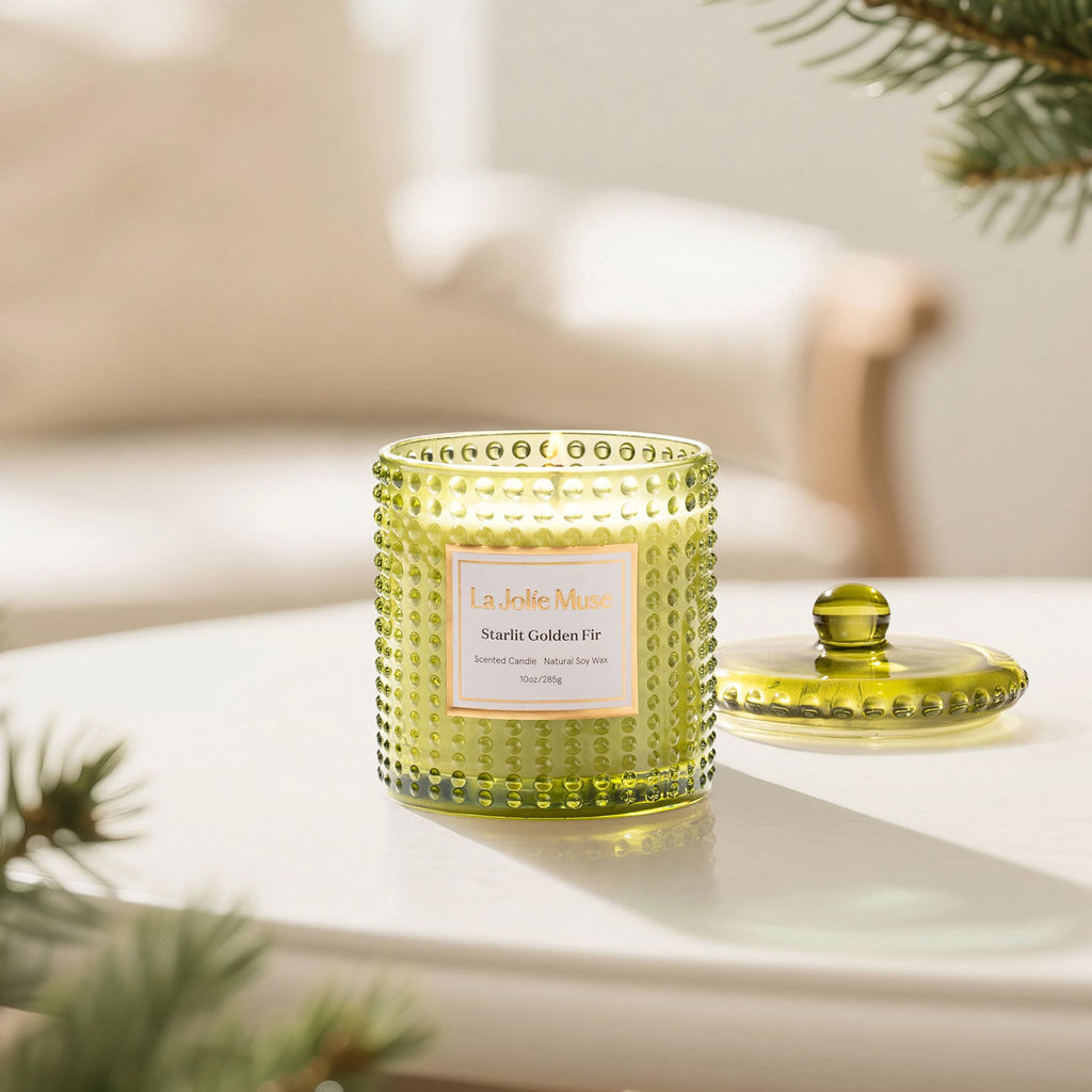 Starlit Fir Pine Scented Candles, Natural Soy 55 Hrs