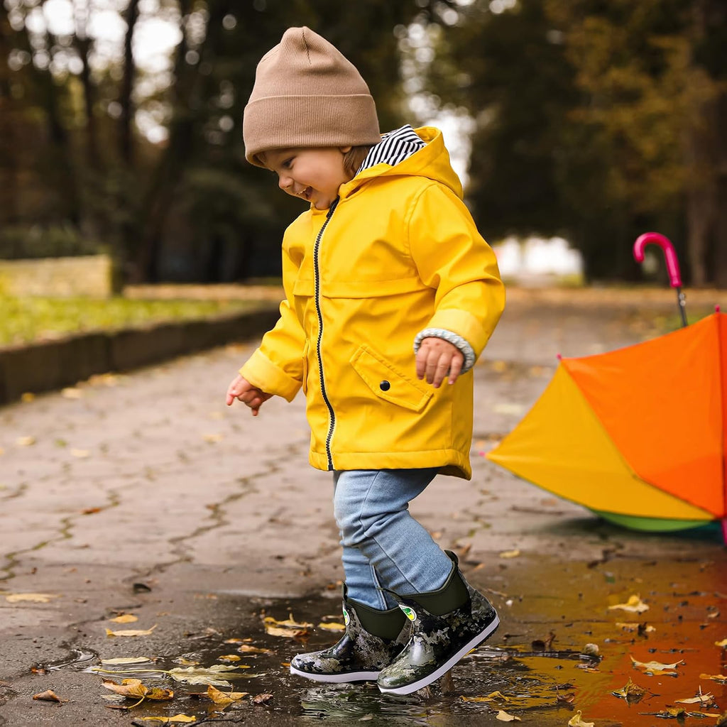 Kid's Deck Boots Waterproof Lightweight Ankle Rain Boots