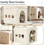 Cat Tree, 72.4-Inch Anti-Tip Cat Tower for Large Cats, All-in-One Cat Furniture with Spacious Perches
