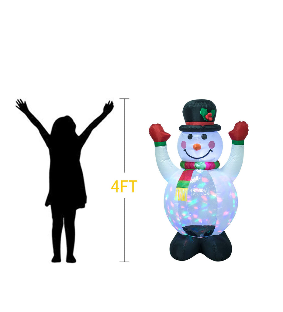 4ft Christmas Inflatable Blow up Snowman Outdoor Indoor Decoration