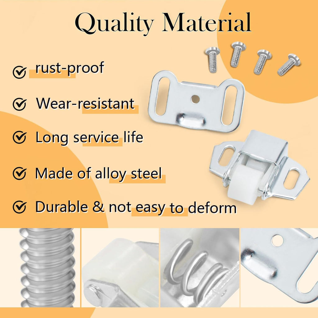 2 Pack Mailbox Replacement Roller Catch Assembly Including Screws Roller Wheel Mailbox Door replacementSpring Door
