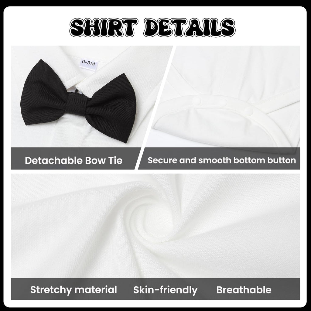 Baby Boy Suit Set Infant Tuxedo Boys Formal Outfit
