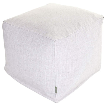 Goods Wales Indoor/Outdoor Pouf Ottoman Stuffed Cube 17x17x17 Inches - Bean Bag Floor Pouf Ottoman for Foot Rest