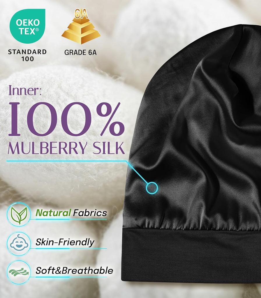 Silk Baby Bonnet, Sleep Cap, Adjustable