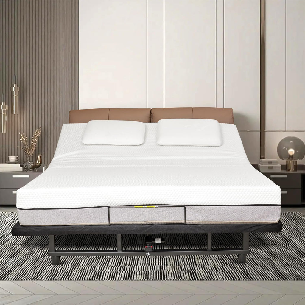 Ergonomic King Size Adjustable Bed Base, Wireless Remote Control, Whisper Quiet Durable Motor, Independent Head