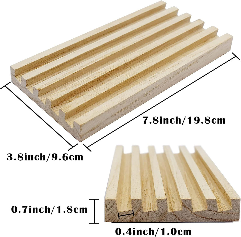 Domino Holder Trays Rack Wooden Tiles Stand Holders for Mexican Train Rummy Chickenfoot - Set of 8