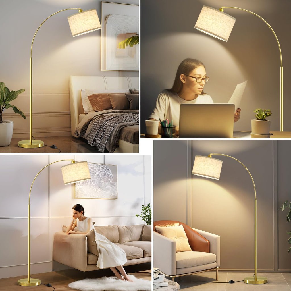 Arc Floor Lamp, 71" Tall Standing Lamp with On/Off Foot Switch