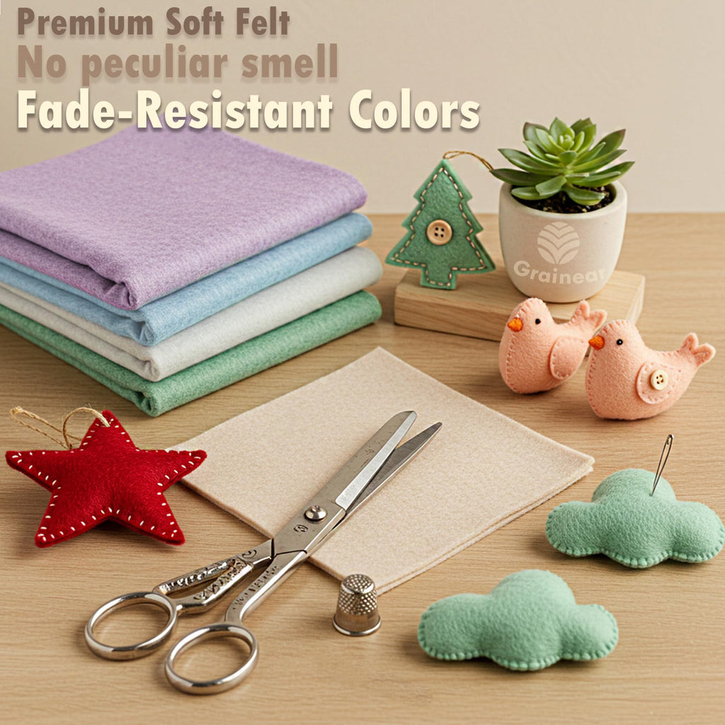 Pale Lime Yellow Soft Felt Sheet, 18" x 36", 1.6mm Acrylic Felt Fabric