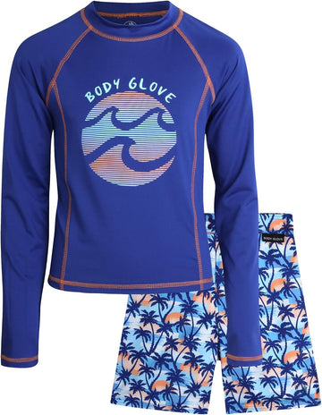 Boys 2 Piece Swim Set Rash Guard & Swim Trunks