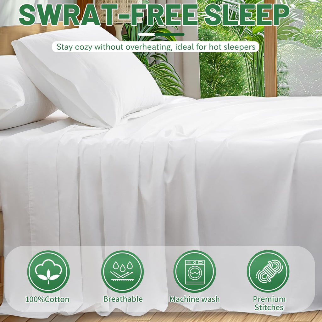 Extra Deep Pocket California King Sheets 18-24 Inch 100% Egyptian Cotton 1000 Thread Count Sateen Weave Soft