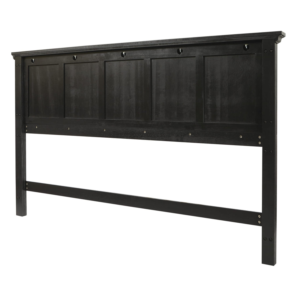 Farmhouse Basics King Headboard Only, Rustic Black Finish