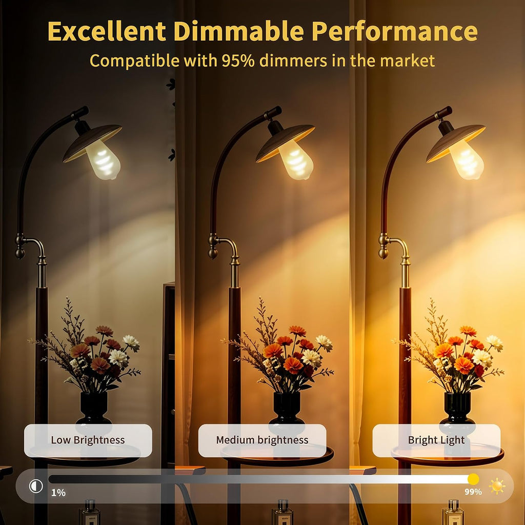ST58 6-Pack Dimmable E26 Edison Bulbs,Soft White Frosted LED Bulbs