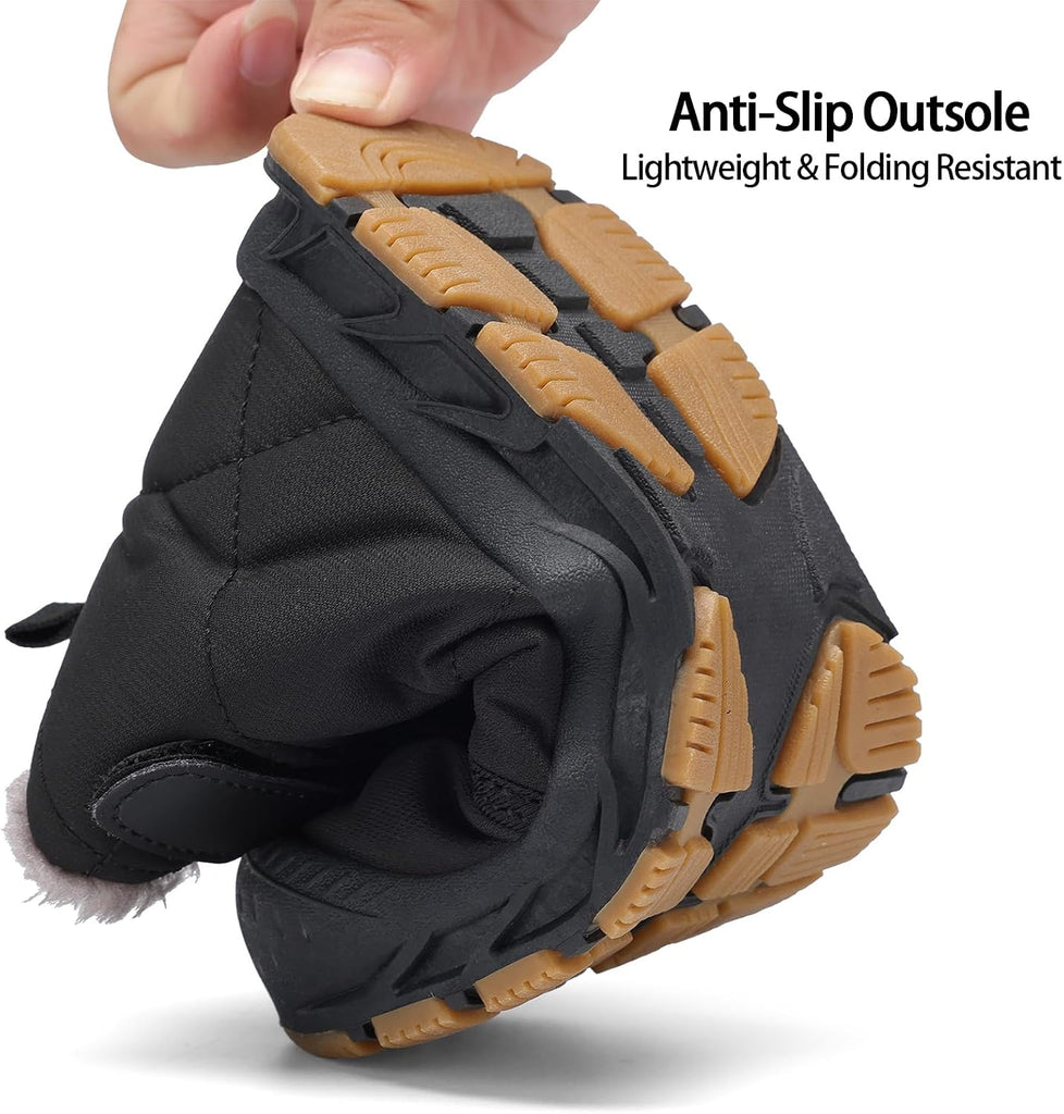 Boys Snow Boots Winter Waterproof Slip Resistant Cold Weather Shoes