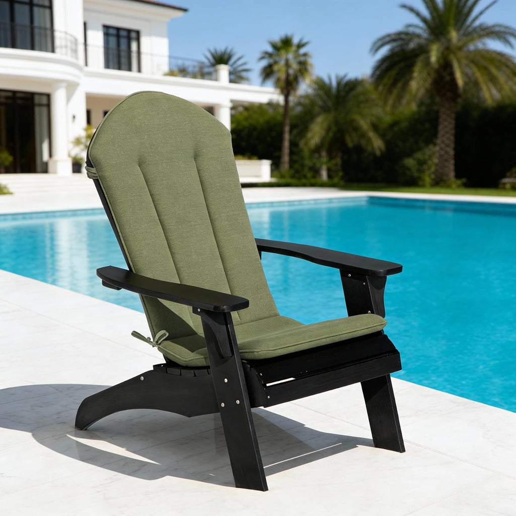 50"x20" Adirondack Chair Cushion Set of 2, Water-Resistant Fade Resistant High Back Outdoor Rocking Chair Cushion