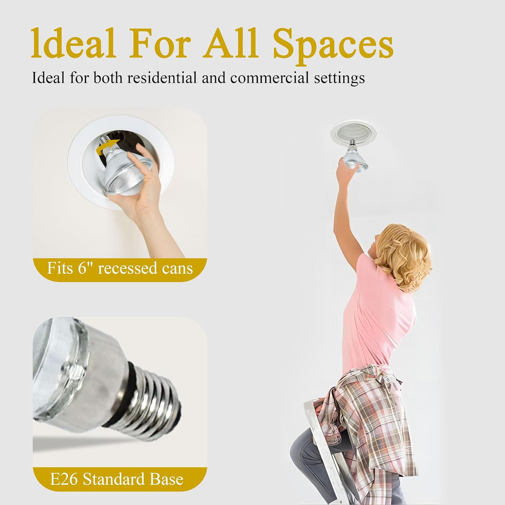 PAR38 Halogen Flood Light Bulbs 90W 4 Pcs, Fit for Indoor Outdoor