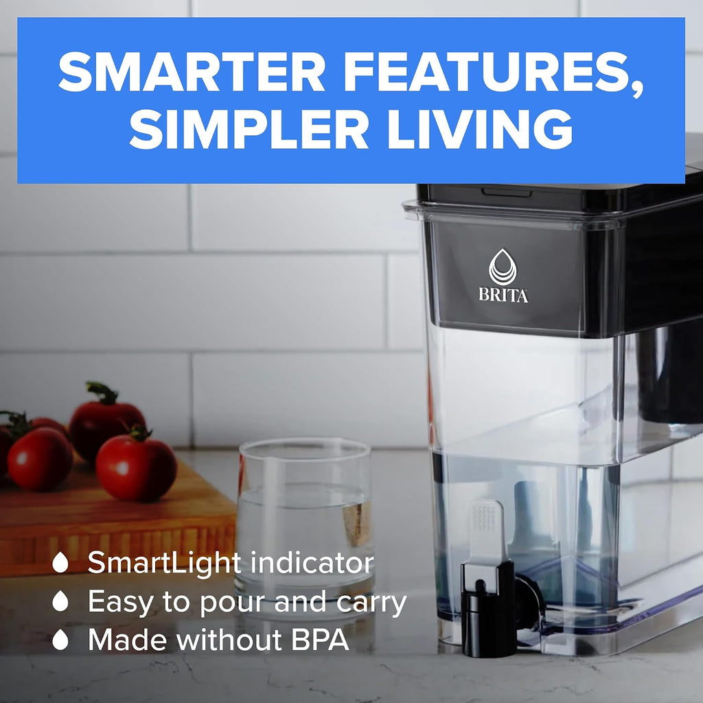 X-Large 27 Cup Water Dispenser, Includes 1 Filter, Black