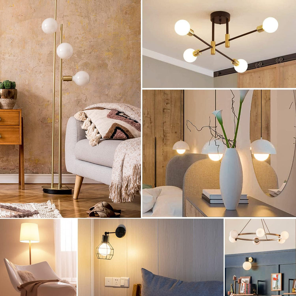 3Pack G30 Globe Light Bulbs, 5.5W Equivalent 60W Decorative LED Bulb