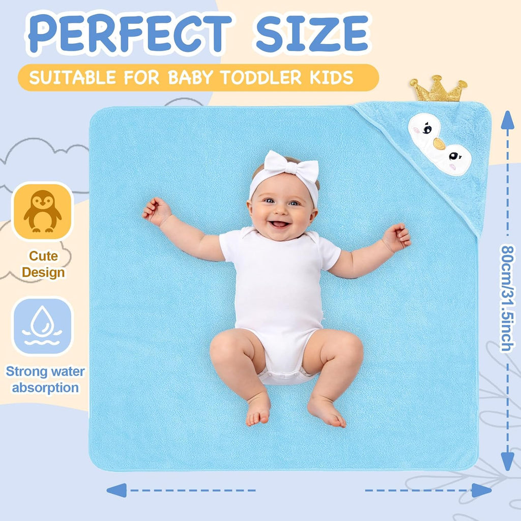 Hooded Baby Bath Towels 4 Pack for Newborn Toddler