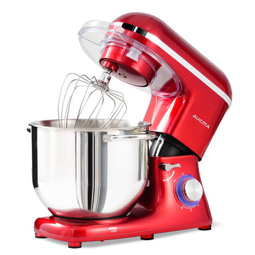 Stand Mixer, 8QT 900W 6-Speed Tilt-Head Food Mixer, Kitchen Electric Mixer with Dough Hook, Wire Whip & Beater