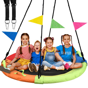 Tree Swing, Saucer Swing, 60 Inch Large Swing for Family, Outdoor