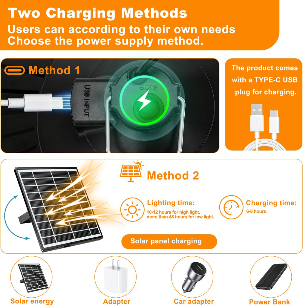 Solar Chicken Coop Light with Timer | 3-Color Dimmable LED, IP66 Waterproof & 16.4ft Cord | Hanging Ceiling Pendant