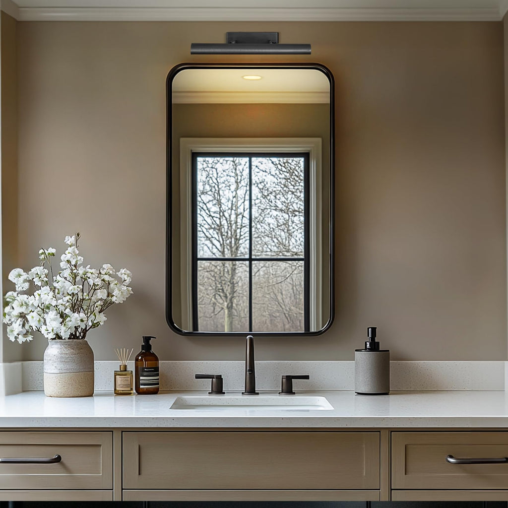 18'' Bronze Picture Light Hardwired, 3-Light Dimmable Art Light for Wall Paintings 2700K, 270° Rotatable Gallery