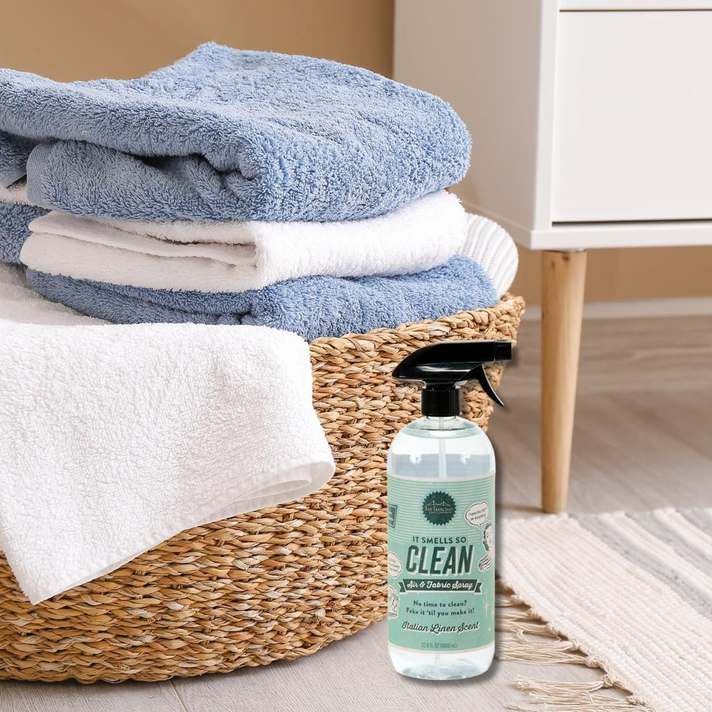 Smells So Clean Linen Spray | Italian Linen | 33.8 fl oz | Fresh Spray | Multi-Purpose and Dye Free - Set of 338