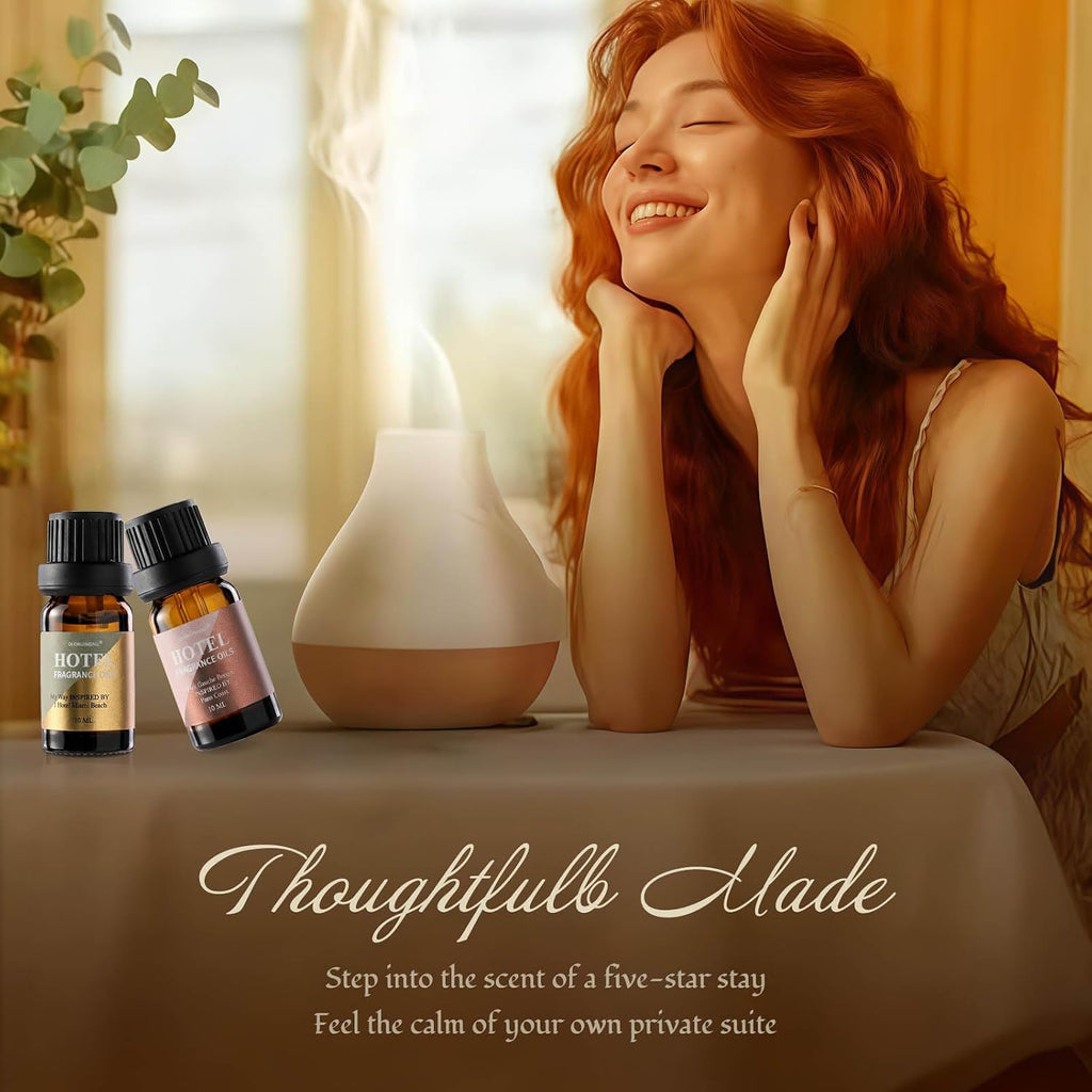 Hotel Diffuser Oil Gift Set - Inspired by 5-Star Hotel Scents - My Way,Ritz - C,White Tea,Baccarat,Four - Set of 8