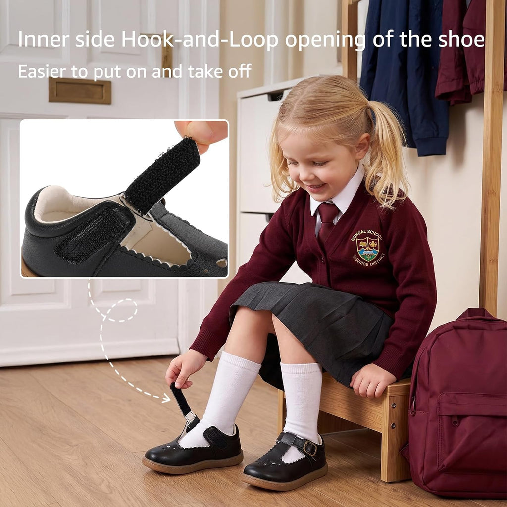 Girls Wide Toe Box Mary Jane Dress Shoes