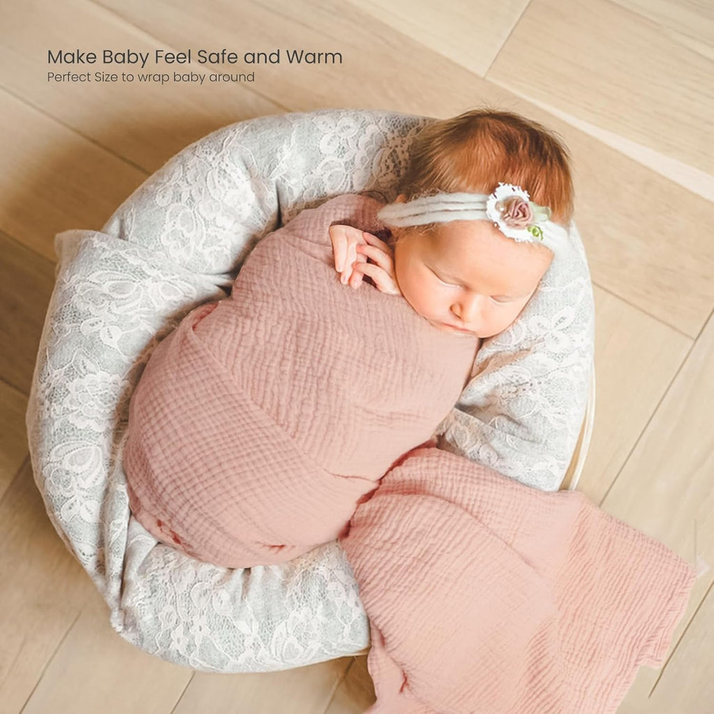 Muslin Swaddle Blankets for Baby: 100% Cotton Receiving Blankets