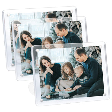 6x8 Inches Acrylic Picture Frame, Minimalist Photo Frame Acrylic Glass Photo Frame with Desktop Display Horizontally