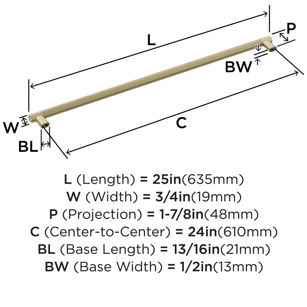 24" Bronx Golden Champagne Appliance Pull