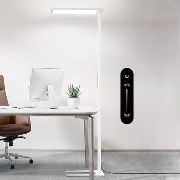 LED Floor Lamp, Super Bright Standing Lamp, White