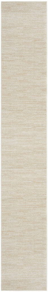 Essentials Ivory Beige 2'2" x 20' Area Rug - Easy Clean, Non Shedding, Bed Room, Living Room, Dining Room