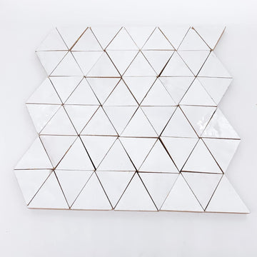Mosaic & Tile House CCM04-01 Giza Contemporary Zellige Panels, White