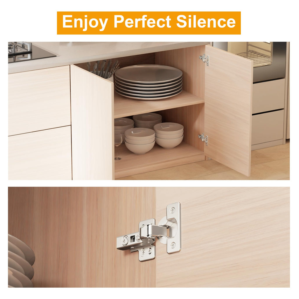 20-Pack Frameless Soft Close Inset Cabinet Hinges 50% Faster Install