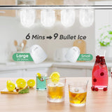 Countertop Ice Maker with Handle, 26lbs/24H Portable Ice Machine, 9 Bullet Cubes Ready in 6 Mins, Self-Cleaning