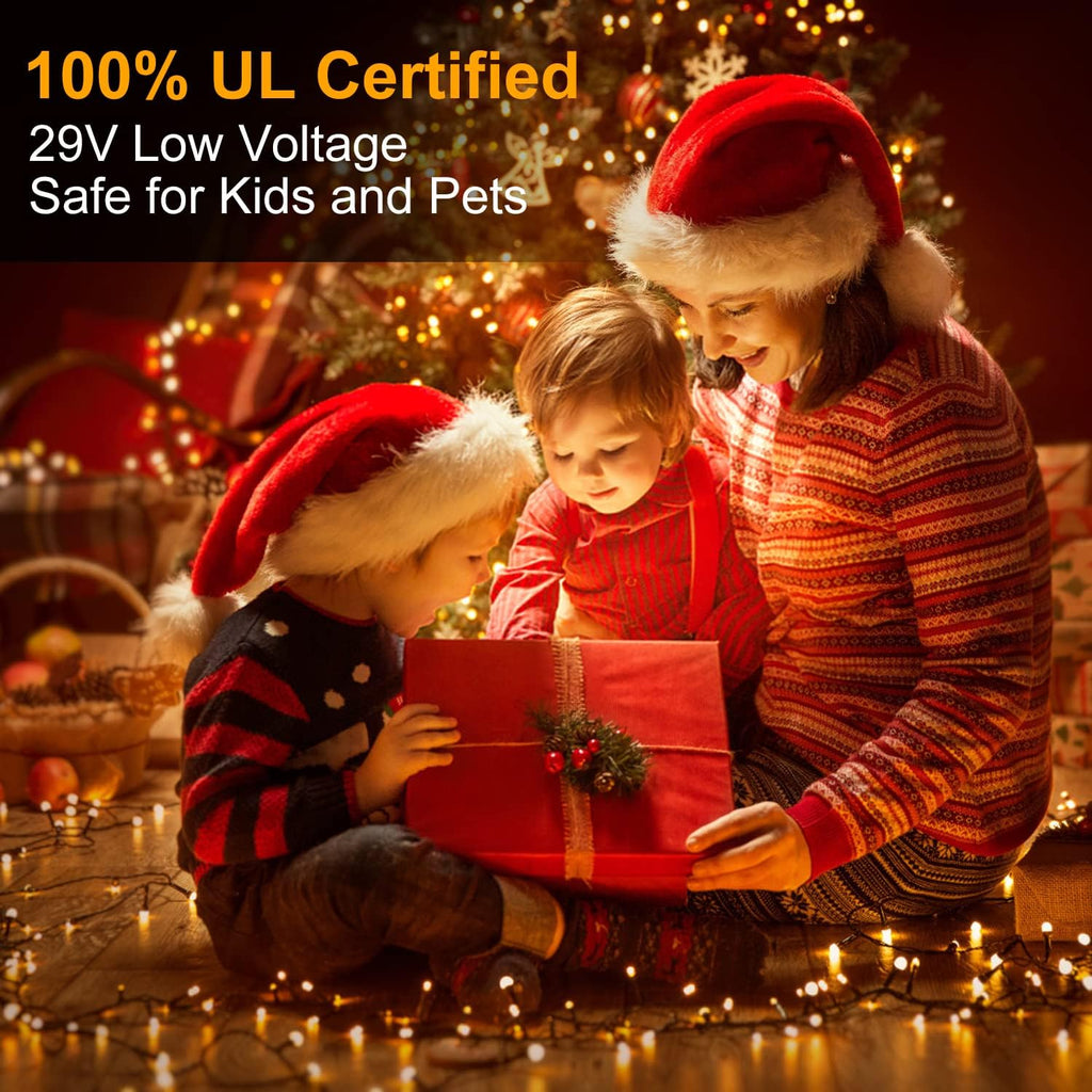 1000 Led Christmas Lights Outdoor, 8 Lighting Modes Waterproof